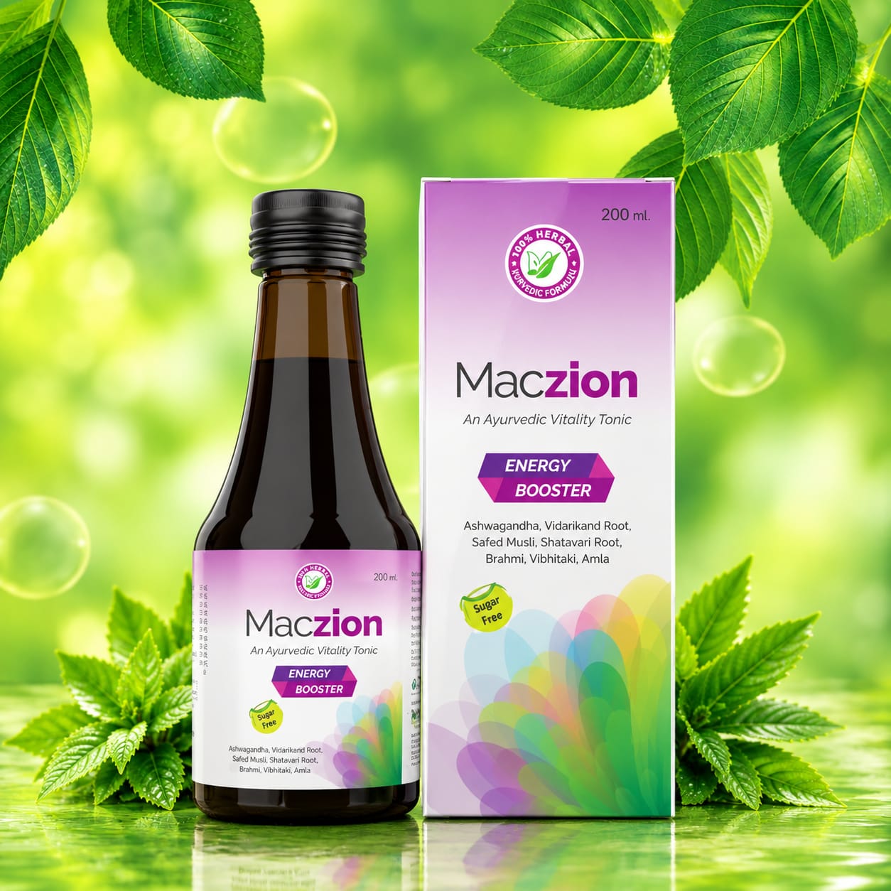 MacZion Ayurvedic Vitality Tonic Syrup (200ml)